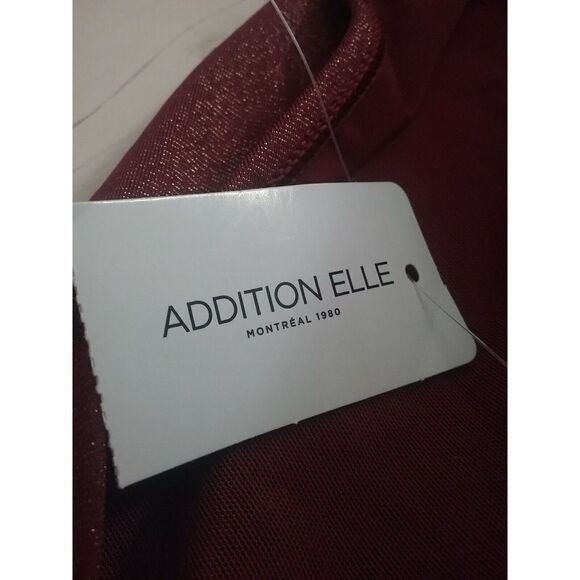 NWT ADDITION ELLE Plus Size 4X ONE PIECE SWIMSUIT Rasberry sparky‎ - Picture 6 of 7